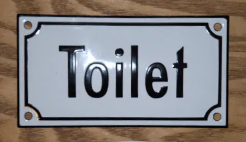 Emaljeskilt Toilet